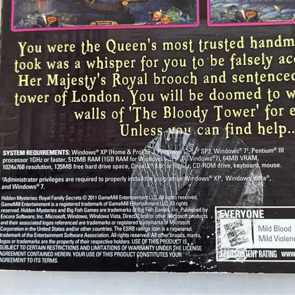 Royal Family Hidden Mysteries Deluxe Games PC Games CD ROM E ESRB Gunnar 2011